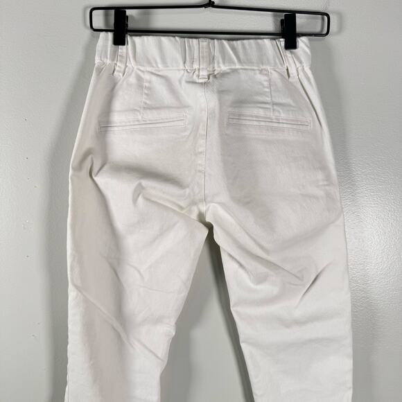 Flog Women's Bevy White Mid Rise Stretch Drawstring Cotton Blend Skinny Pants 24 - Picture 5 of 9